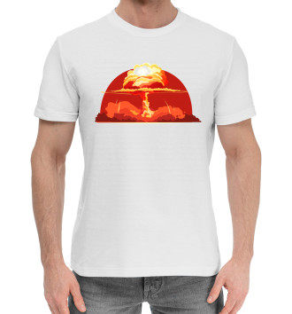 Мужская Хлопковая футболка Ядерный гриб