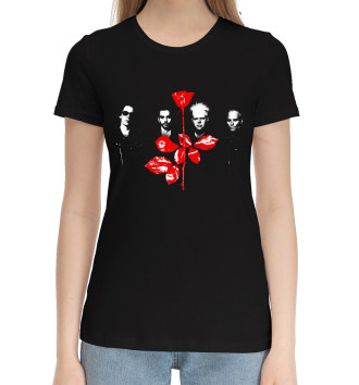 Женская Хлопковая футболка Depeche Mode арт