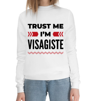 Женский Хлопковый свитшот Trust me - I'm Visagiste