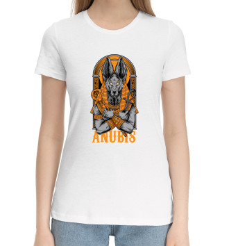 Женская Хлопковая футболка Анубис