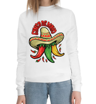 Женский Хлопковый свитшот Мексиканские перцы