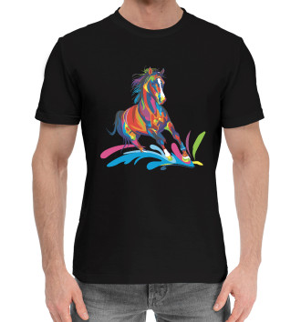 Мужская Хлопковая футболка Collor Horse