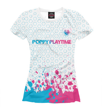 Женская Футболка Poppy Playtime Neon Gradient