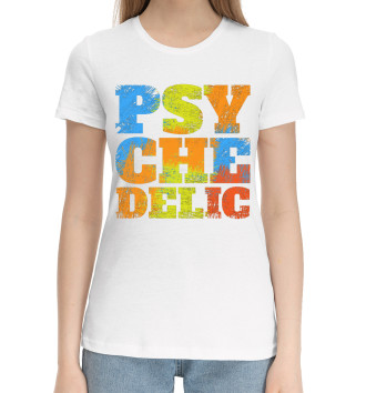 Женская Хлопковая футболка Психоделика