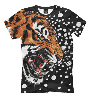 Женская футболка Амурский тигр в ночи
