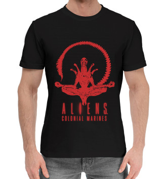 Мужская Хлопковая футболка Aliens
