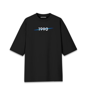 Женская Хлопковая футболка оверсайз Год рождения 1990