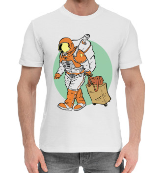 Мужская Хлопковая футболка Космическое путешествие