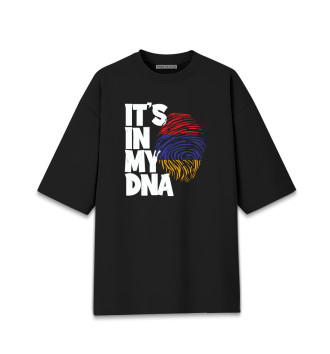 Мужская Хлопковая футболка оверсайз ДНК - Армения