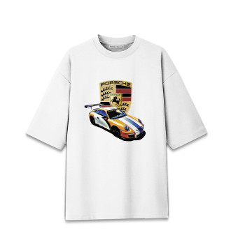 Женская Хлопковая футболка оверсайз Porsche 911