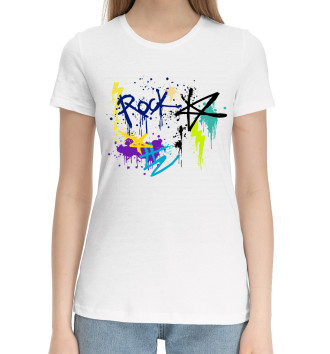 Женская Хлопковая футболка Граффити