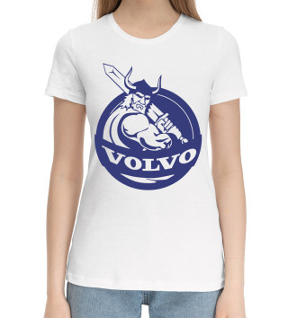 Женская Хлопковая футболка Volvo