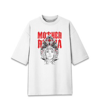 Хлопковая футболка оверсайз для девочек Матушка россия