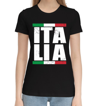 Женская Хлопковая футболка Italia
