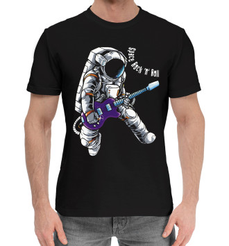 Мужская Хлопковая футболка Space Rock 'n' Roll