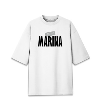 Женская Хлопковая футболка оверсайз Марина