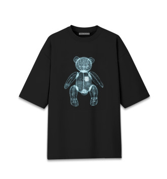 Мужская Хлопковая футболка оверсайз Рентген мишки