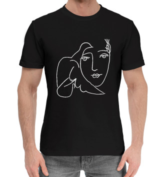 Мужская Хлопковая футболка Лицо Мира Пабло Пикассо