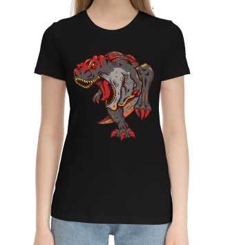 Женская Хлопковая футболка Динозавр