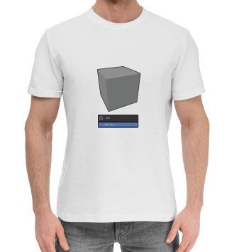 Мужская Хлопковая футболка Default Cube Delete