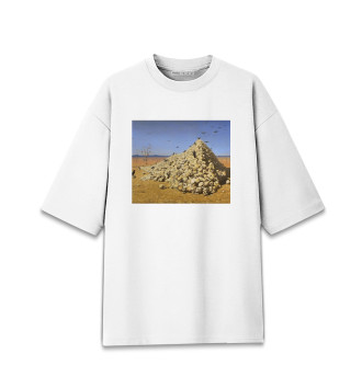 Женская Хлопковая футболка оверсайз Гора черепов