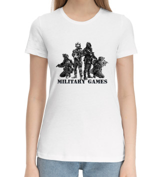 Женская Хлопковая футболка Military Games