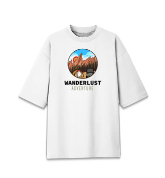 Женская Хлопковая футболка оверсайз Wanderlust