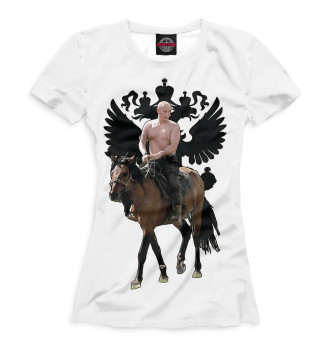 Футболка для девочек Путин на лошади