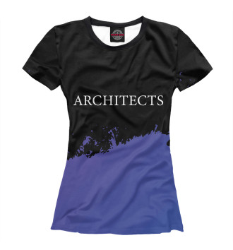 Женская Футболка Architects Purple Grunge