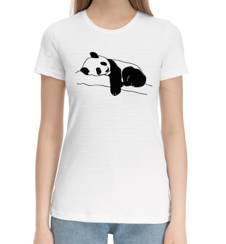 Женская хлопковая футболка Панда