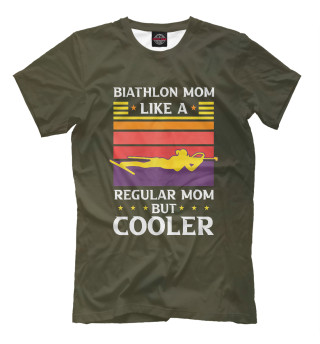 Мужская футболка Womens Biathlon Mom Like A