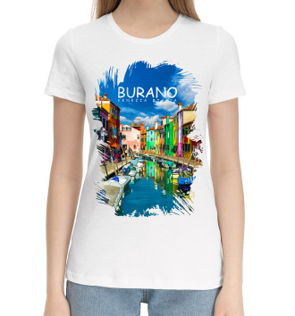 Женская Хлопковая футболка Бурано
