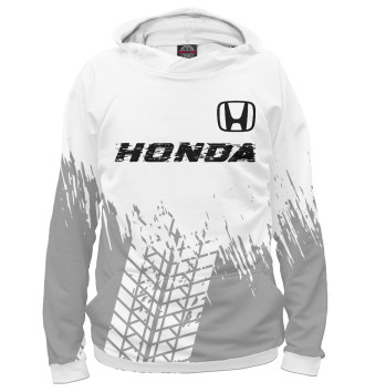Женское Худи Honda Speed Tires (белый фон)