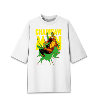 Мужская Хлопковая футболка оверсайз Chainsaw Man