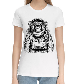 Женская Хлопковая футболка Astronaut