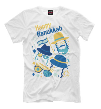 Мужская Футболка Happy Hanukkah