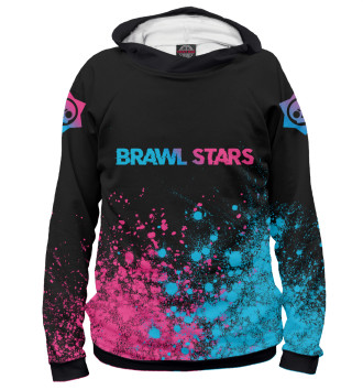 Худи для мальчиков Brawl Stars Neon Gradient pink