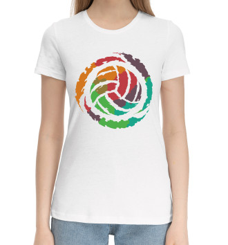 Женская Хлопковая футболка Color Ball