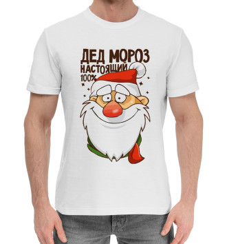 Мужская Хлопковая футболка Дед Мороз