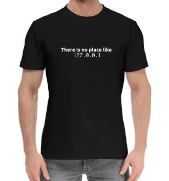 Мужская Хлопковая футболка 127.0.0.1