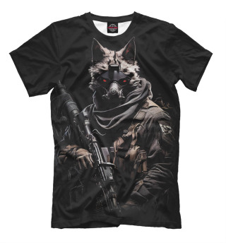 Мужская футболка Волк солдат спецназа