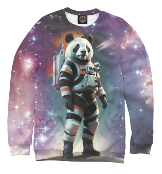Свитшот для девочек Панда бравый космонавт