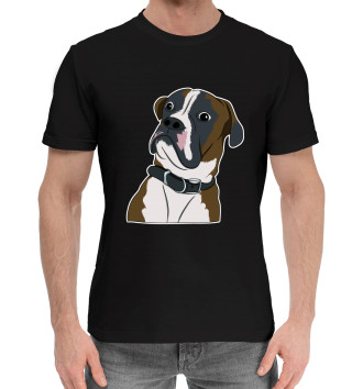 Мужская Хлопковая футболка Собака