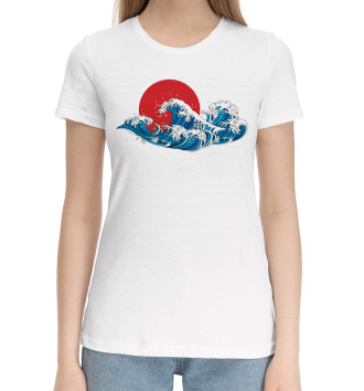Женская Хлопковая футболка Море