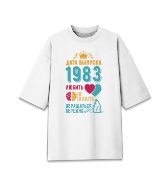 Женская Хлопковая футболка оверсайз 1983