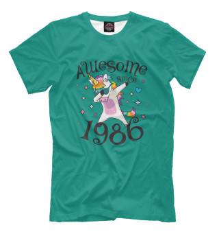 Мужская футболка Dabbing Unicorn 1986