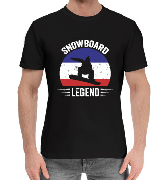 Мужская Хлопковая футболка Легенда Сноуборда