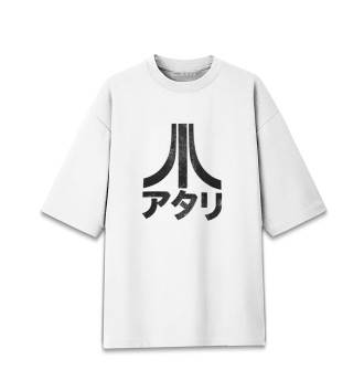 Женская Хлопковая футболка оверсайз atari japan