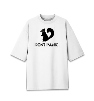 Мужская Хлопковая футболка оверсайз Dont panic