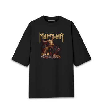 Женская Хлопковая футболка оверсайз Manowar